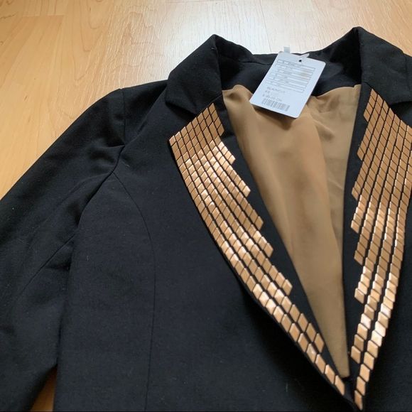 New Black Cropped Blazer Size XS - Picture 9 of 9